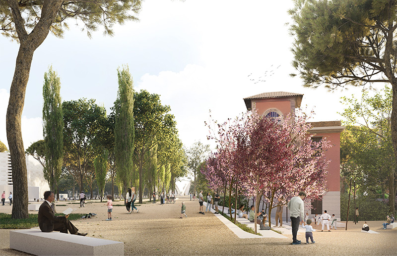 Vista della piazza