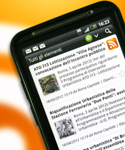 Aggregatore news su smartphone