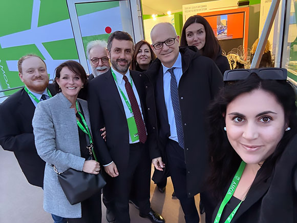 lo staff dell'assessore con il sindaco