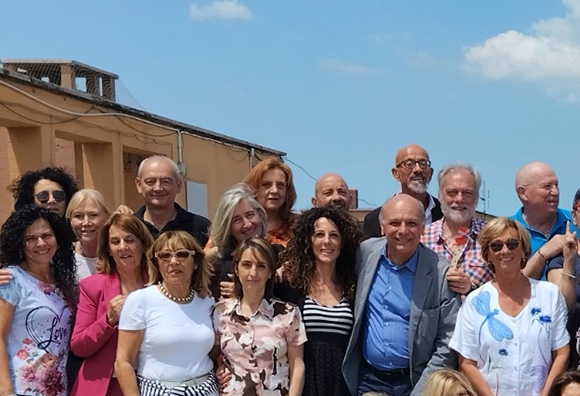 foto di gruppo con Daniela