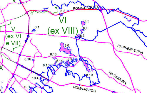 Toponimi Municipio VIII