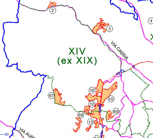 Mappa Zone O Municipio Diciannovesimo